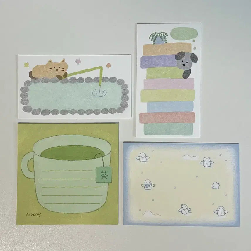 [BUNJANG] Japajam 4-Set Memo Pad Papers (40 sheets) / *4종세트*자파점 외 떡메 떡메띵 떡메모지