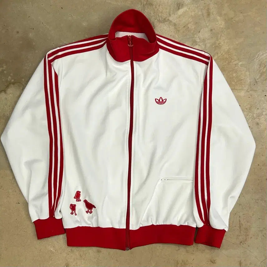 [BUNJANG] Adidas Tokyo White Printing Track Top - Medium / 아디다스 도쿄 화이트 프린팅 트랙탑 M