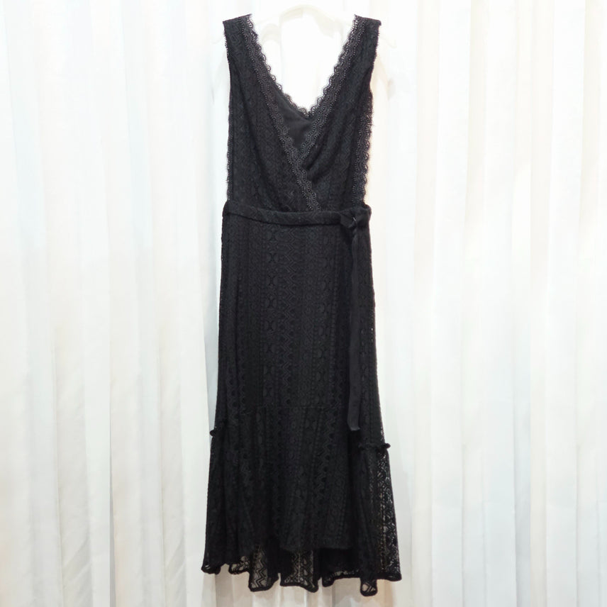 [BUNJANG] 20s S V-Neck Lace Cotton Blend Sleeveless Dress / 20s s 지지피엑스 브이넥 레이스 코튼 혼방 슬리브리스 원피스 C514