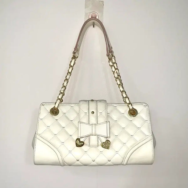 [BUNJANG] Lovecat Quilting Chain Shoulder Bag White / 러브캣 퀼팅 체인 숄더백 화이트 러블리히메갸루stc진리일브핑세