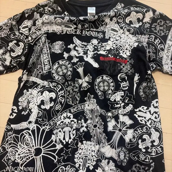 [BUNJANG] Chrome Hearts Multi Logo T-Shirt / 크롬하츠 멀티 로고 반팔 티셔츠