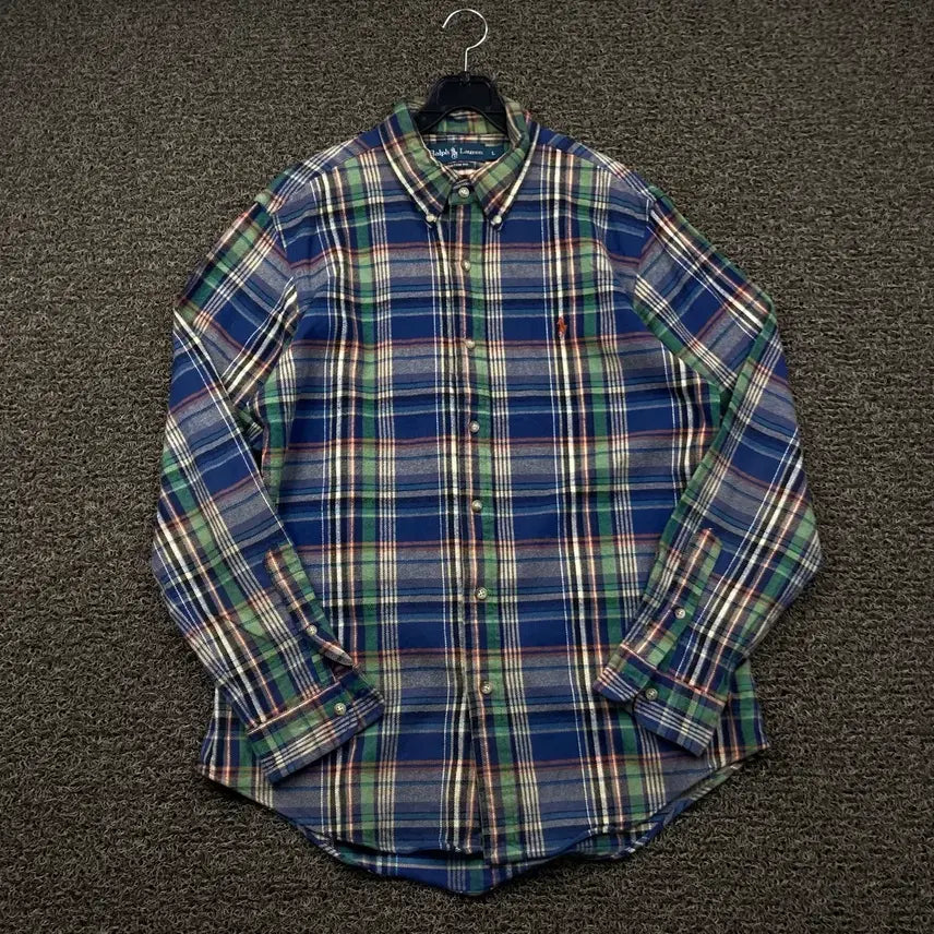 [BUNJANG] Polo Ralph Lauren Embroidered Logo Check Shirt / 폴로 랄프로렌 자수로고 체크 셔츠