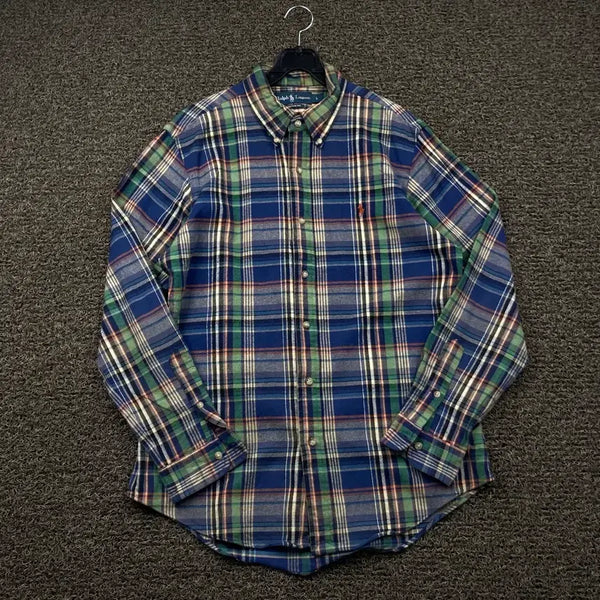 [BUNJANG] Polo Ralph Lauren Embroidered Logo Check Shirt / 폴로 랄프로렌 자수로고 체크 셔츠