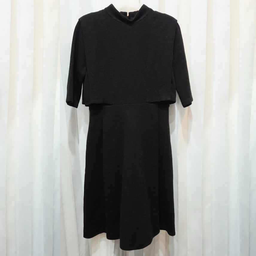 [BUNJANG] S Duel High Neck Cape Dress C515 / S 듀엘 하이넥 케이프 원피스 C515