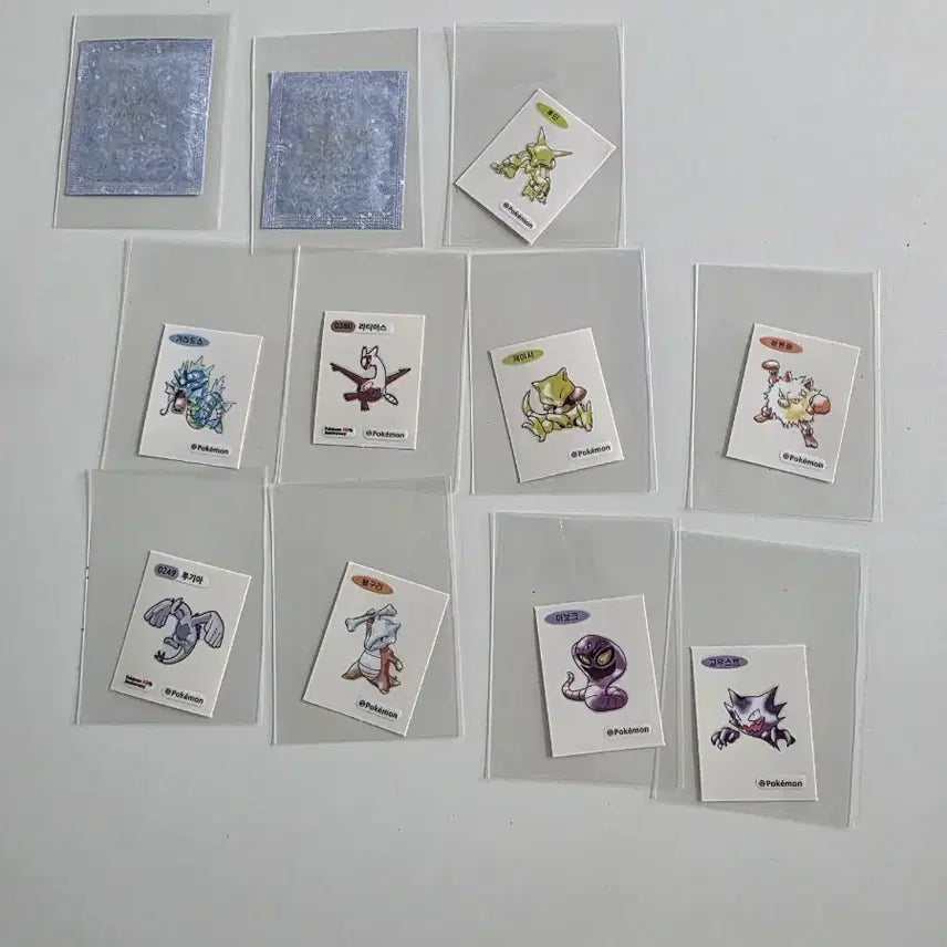 [BUNJANG] Pokemon 30th Anniversary Sticker Collection Bundle (11 Types) / 30주년 포켓몬 띠부띠부씰 11종 일괄 (피카츄 루기아 갸라도스 등)