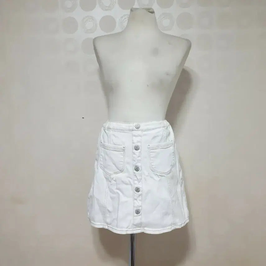 [BUNJANG] Women's Denim Skirt with Elastic Waistband / 흰청치마55 청치마55 밴딩청치마55 청스커트55