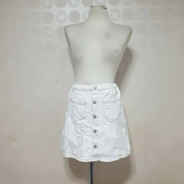 [BUNJANG] Women's Denim Skirt with Elastic Waistband / 흰청치마55 청치마55 밴딩청치마55 청스커트55