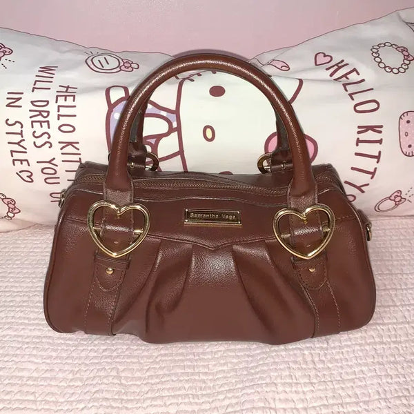 [BUNJANG] Samantha Thavasa Samantha Vega Heart Accent Tote Bag Brown Chocolate / 사만다 타바사 사만다베가 하트장식 토트백 브라운초코 stc진리핑세