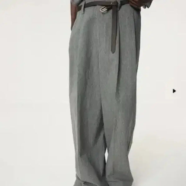 [BUNJANG] Recto Quincy Belted Pants Charcoal Grey Size S / 렉토 퀸시 벨티드 팬츠 s
