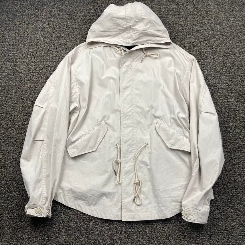 [BUNJANG] Prismworks Beige Fishtail Short Jacket / 프리즘웍스 베이지 피쉬테일 숏 야상 자켓