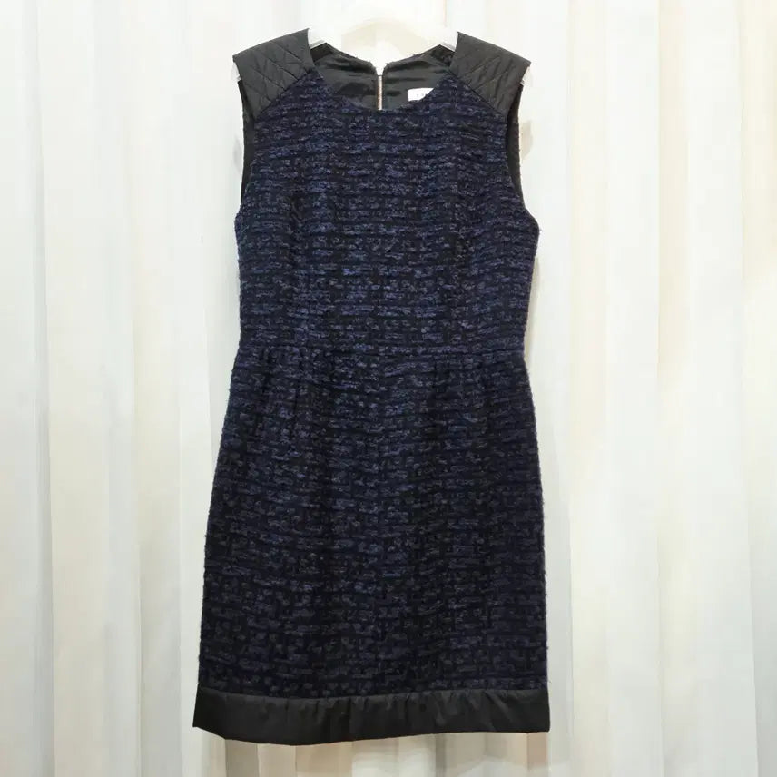 [BUNJANG] Sandro Navy Black Tweed Acrylic Blend Dress / S 산드로 네이비 블랙 트위드 아크릴 혼방 원피스 C519
