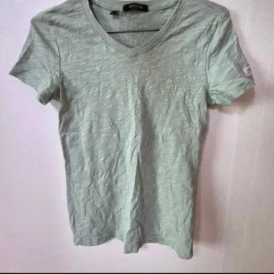 [BUNJANG] GUESS Mint Slim Fit Short Sleeve T-Shirt XS / GUESS 민트 컬러 반팔티