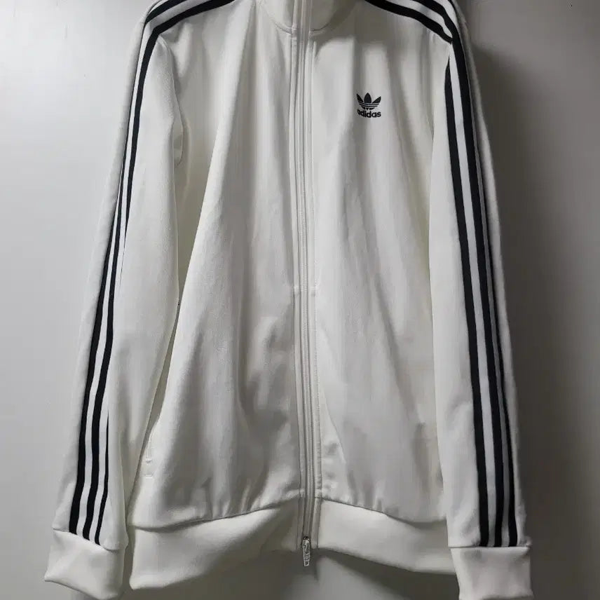 [BUNJANG] Adidas Beckenbauer Three-Stripes Track Top - White / 아디다스 베켄바우어 삼선 트랙탑 화이트