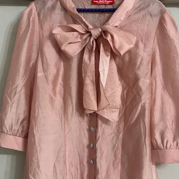[BUNJANG] Shin Jang Kyung Women's Tensil Pink Blouse / (상태매우좋음) 신장경 여성 텐실 핑크 블라우스