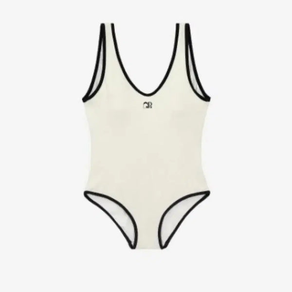 [BUNJANG] Grove Swimwear "Babe" One-Piece Swimsuit - Ivory / 그로브 수영복 볼스윔 수트 아이보리s