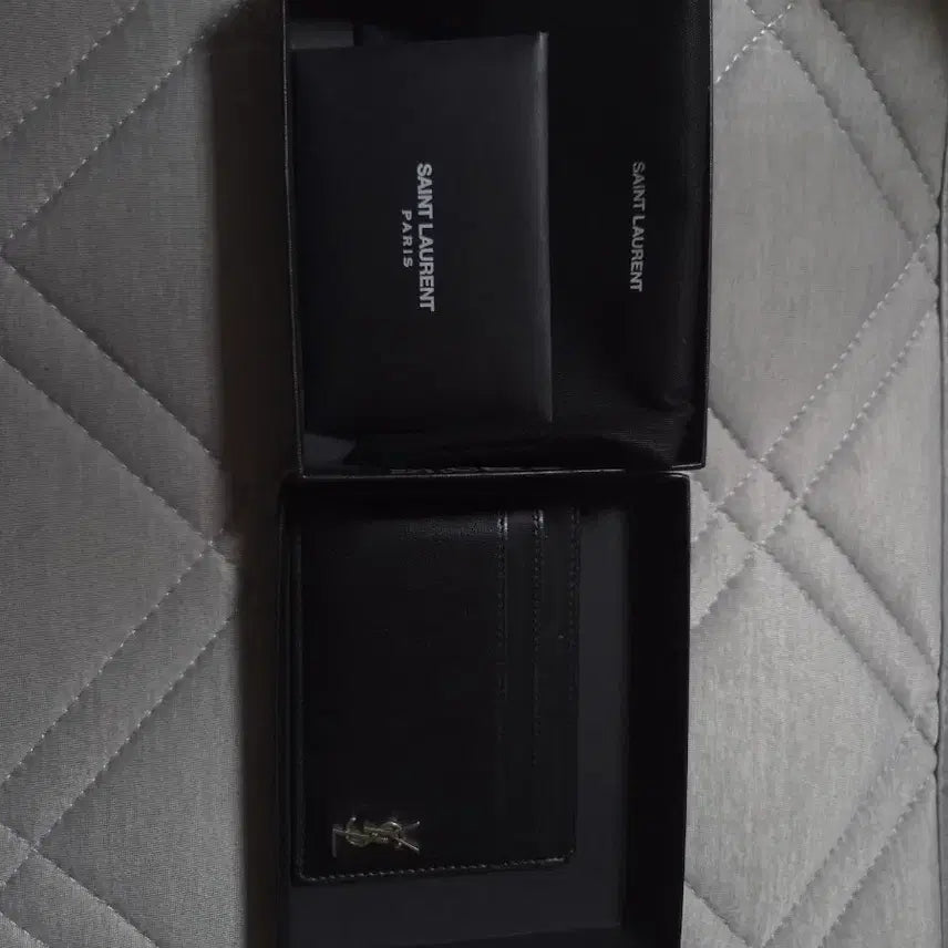 [BUNJANG] Saint Laurent Tiny Monogram Card Case Black Matte Leather / 생로랑 카드지갑 블랙