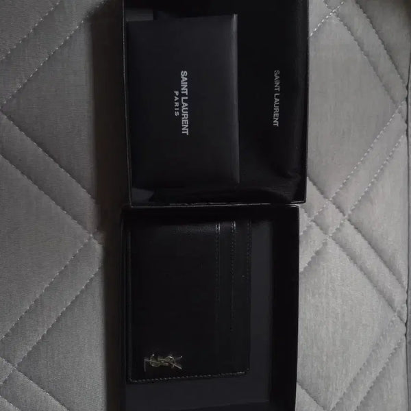 [BUNJANG] Saint Laurent Tiny Monogram Card Case Black Matte Leather / 생로랑 카드지갑 블랙