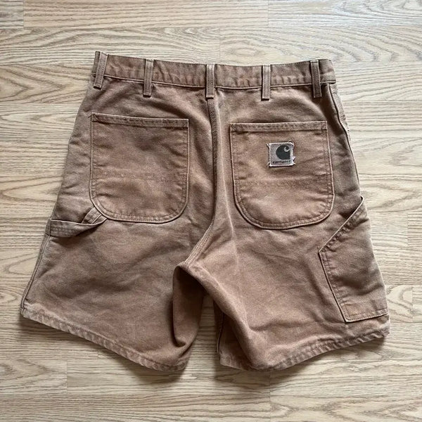 [BUNJANG] Carhartt OG Made in U.S.A. Work Half Pants Brown Size 34 / [CARHARTT] 칼하트OG MADE IN U.S.A  워크 하프팬츠
