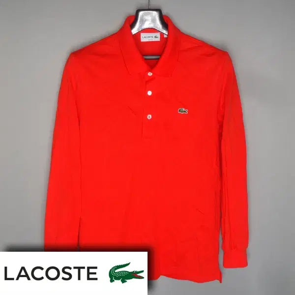 [BUNJANG] Lacoste Men's Slim Fit Long Sleeve PK Collar T-Shirt / 라코스테/남성슬림95/긴팔PK카라티셔츠/달순구제154