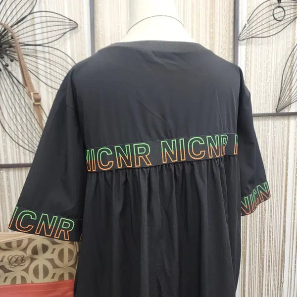 [BUNJANG] NIC&;CNR Logo Point Long Dress / 뒤라인 이쁜 NICNR 로고 포인트 롱 원피스  free