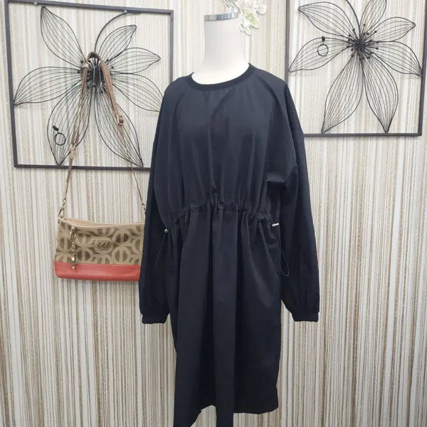 [BUNJANG] Black String Dress (Plus Size) / 블랙 스트링 프리 원피스/빅사이즈