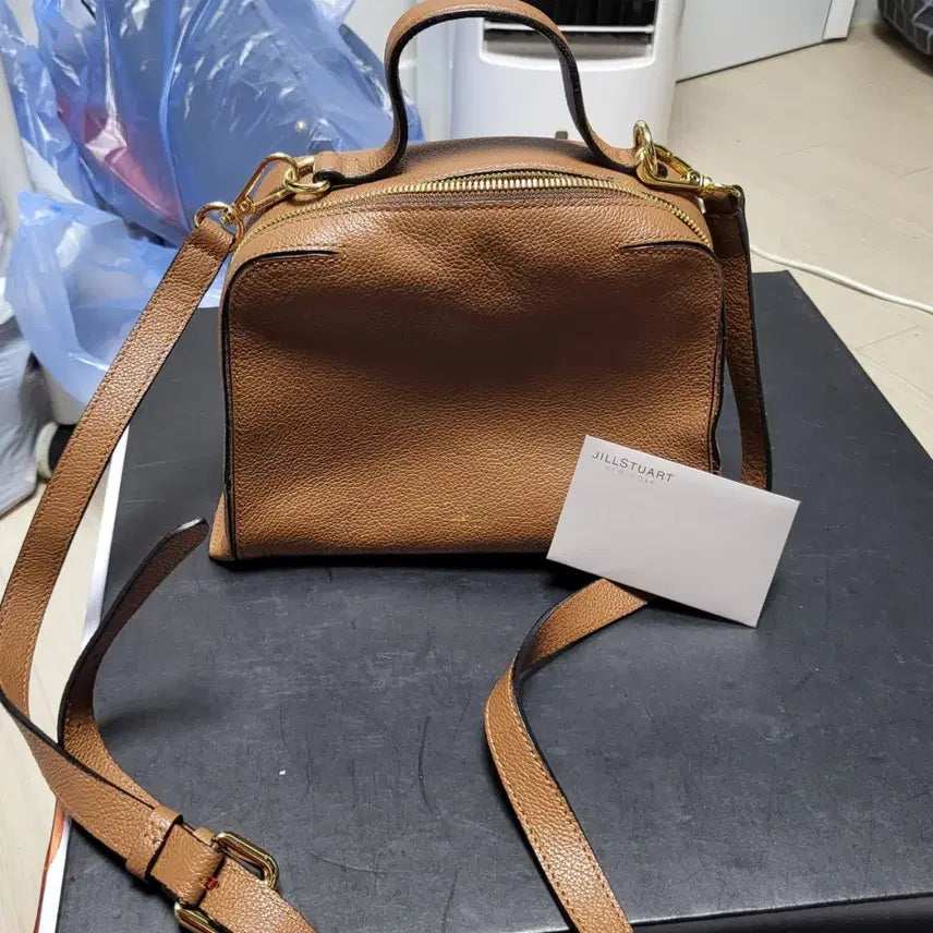 [BUNJANG] Jill Stuart New York Brown Leather Tote Bag Shoulder Bag / 질스튜어트 뉴욕 브라운 가죽 토트백 숄더백 상태매우좋음