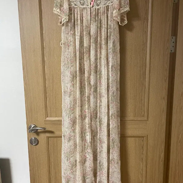 [BUNJANG] Vintage Christian Dior Floral Lace Robe / 빈티지 크리스찬 디올 로브