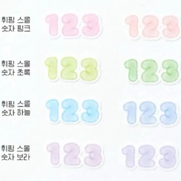 [BUNJANG] Polsticker Whipping Small Die-cut Stickers (Set of 4) / 폴티커 휘핑 스몰 숫자 4종 키스컷 소분띵