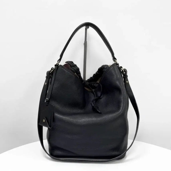 [BUNJANG] Burberry House Check Leather Bucket 2-Way Bag / 버버리 하우스체크 레더 버킷 2way백