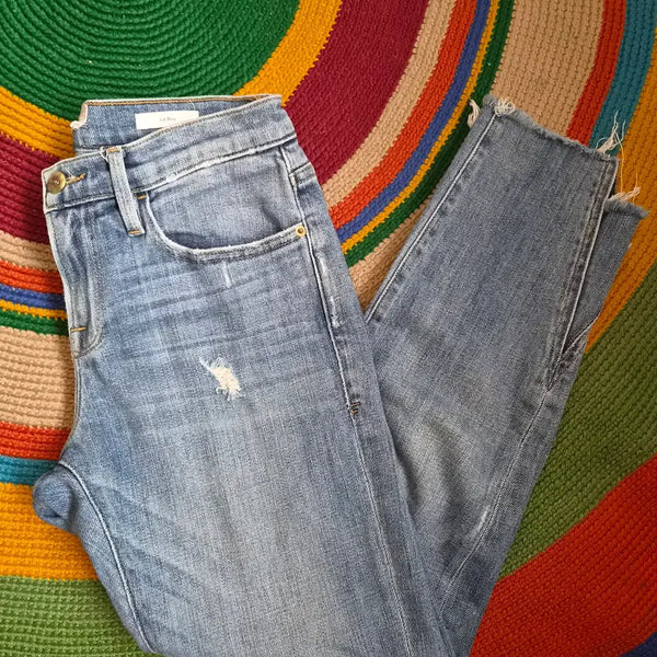 [BUNJANG] Frame Women's Free Cut Slim Fit Denim Pants Size 25 / 프레임 Frame 여성 프리컷 슬림핏데님팬츠 25사이즈