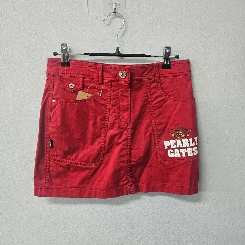 [BUNJANG] PEARLY GATES Women's Golf Skirt Red / 파리게이츠 여성 골프 치마 레드