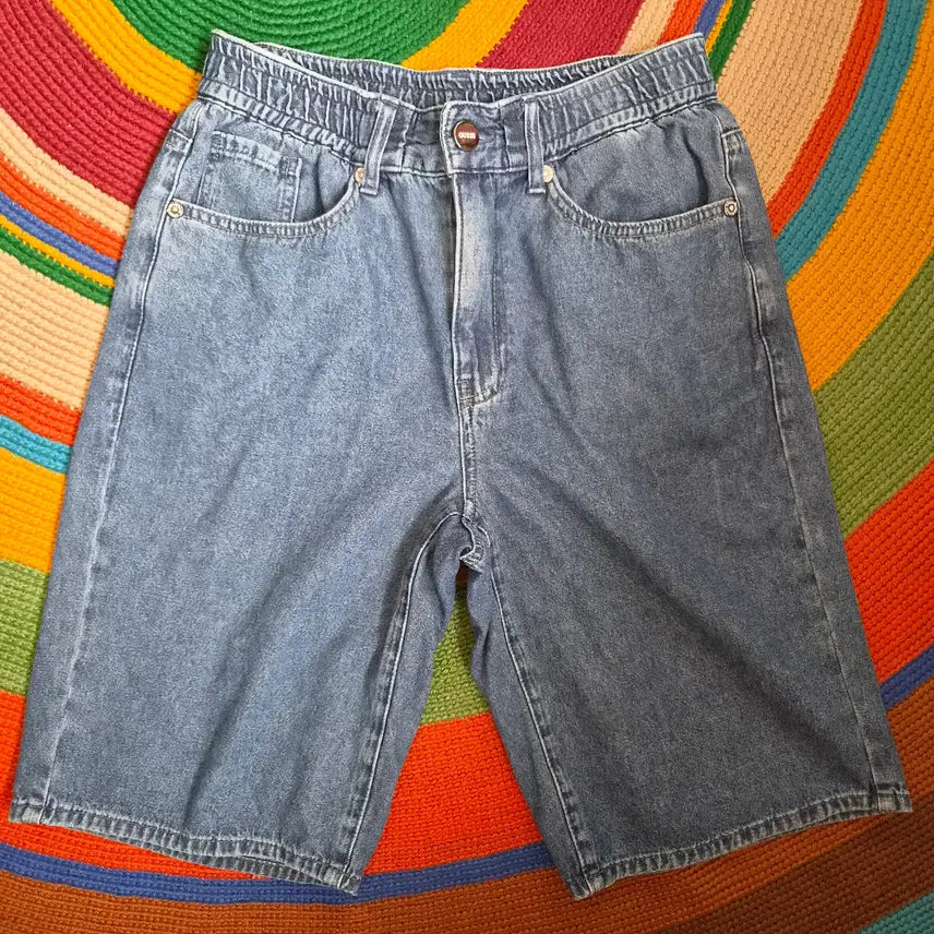 [BUNJANG] Guess Women's Deep Blue Bending Denim Shorts Size 70 (28) / 게스 여성 밴딩딥블루 데님반바지 70(28)사이즈