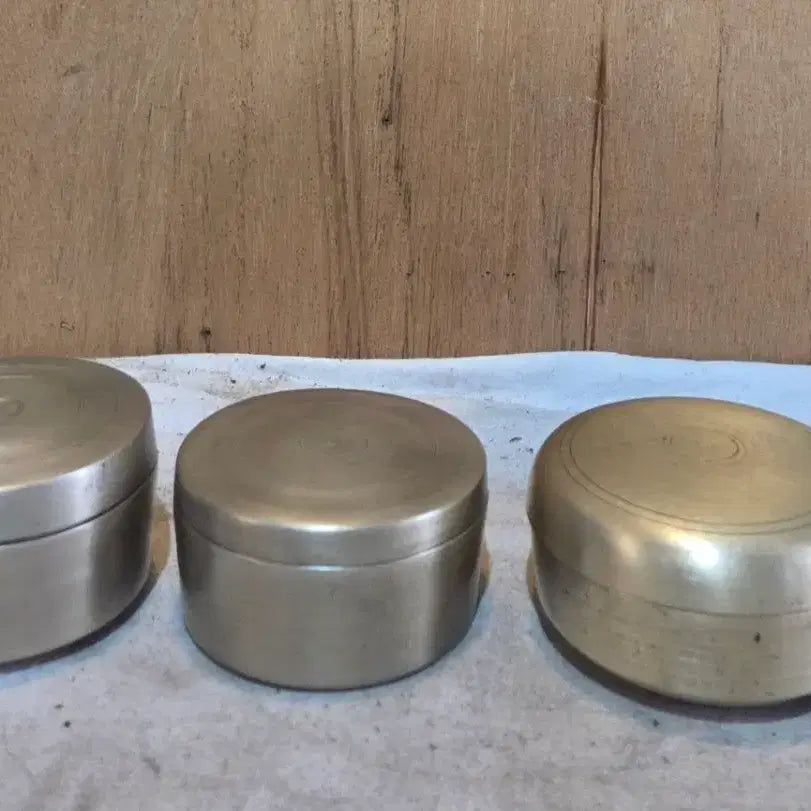 [BUNJANG] Antique Bronze Incense Container Set (3 pieces) / 옛날 동 향합 3점