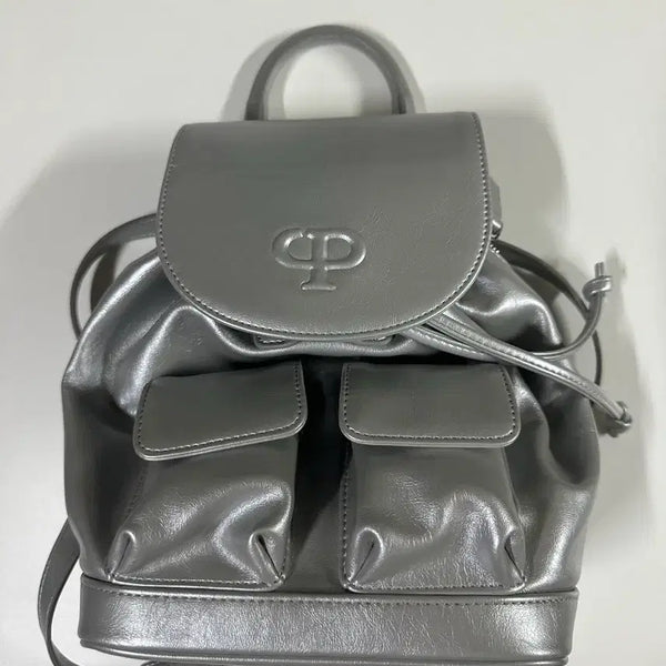 [BUNJANG] CP Kristen Mini Backpack Silver / CP 크리스틴 미니 백팩 실버