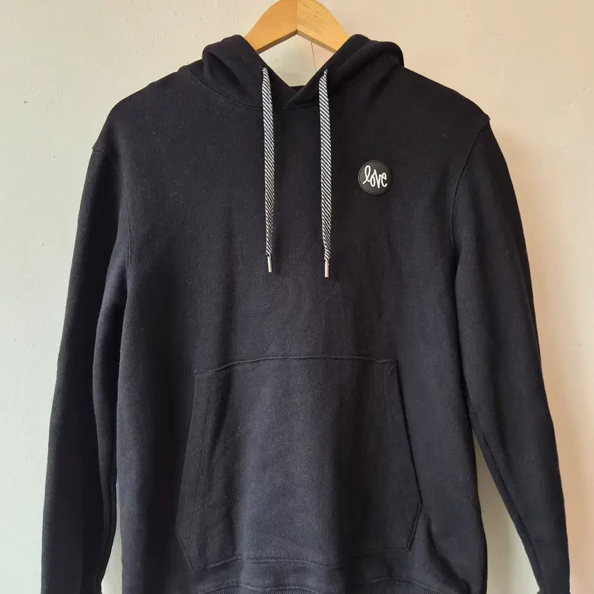 [BUNJANG] Love By Chance Men's Logo Black Hoodie T-Shirt M Size / 러브바이커스티쿨릭 남성 로고블랙후드티셔츠  M사이즈