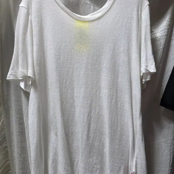 [BUNJANG] Lucky Chouette Linen Short Sleeve T-Shirt / 럭키슈에뜨 반팔 린넨티셔츠