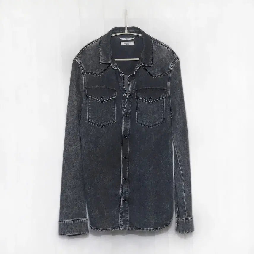 [BUNJANG] Valentino Washed Denim Western Shirt Jacket / 발렌티노 워시드 데님 웨스턴 셔츠 버튼 자켓 (48 / 100)