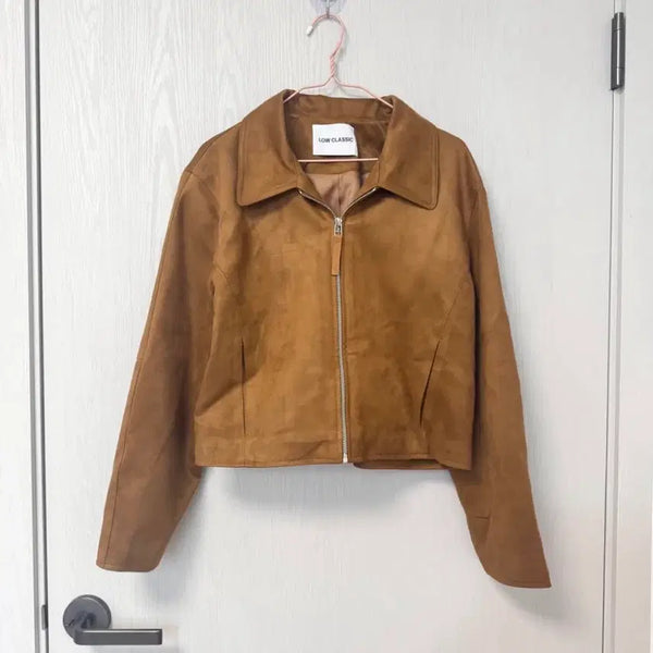 [BUNJANG] LOW CLASSIC Suede Cropped Jacket / (s) 로우클래식 스웨이드 크롭 자켓