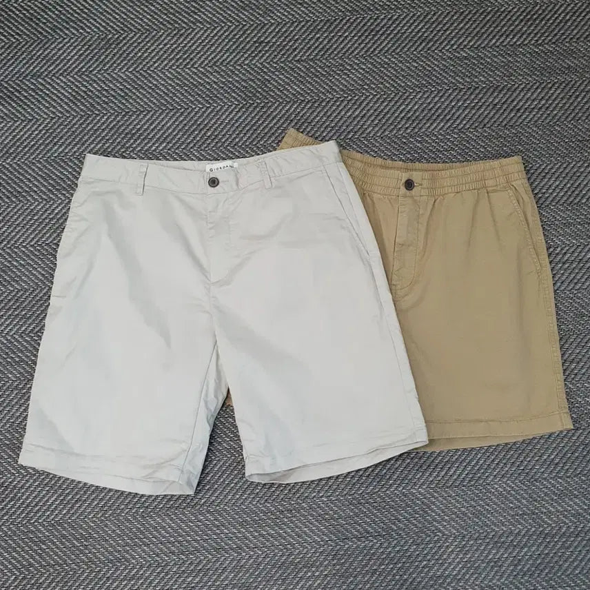 [BUNJANG] Giordano Men's Shorts (Set of 2) - Size 34 / 지오다노 반바지 남자34 (2벌가격)