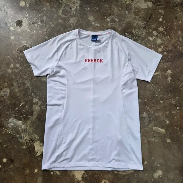 [BUNJANG] Reebok White Short-Sleeve T-Shirt (Size 100) / 100) 리복 기능성원단 반팔티 반팔티셔츠