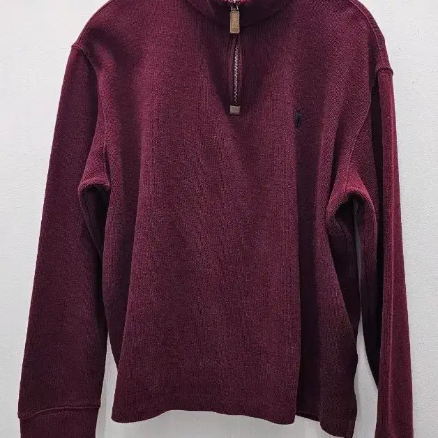 [BUNJANG] Polo Ralph Lauren Burgundy Half-Zip Knit Sweater / 폴로 랄프로렌 버건디 하프집업 니트