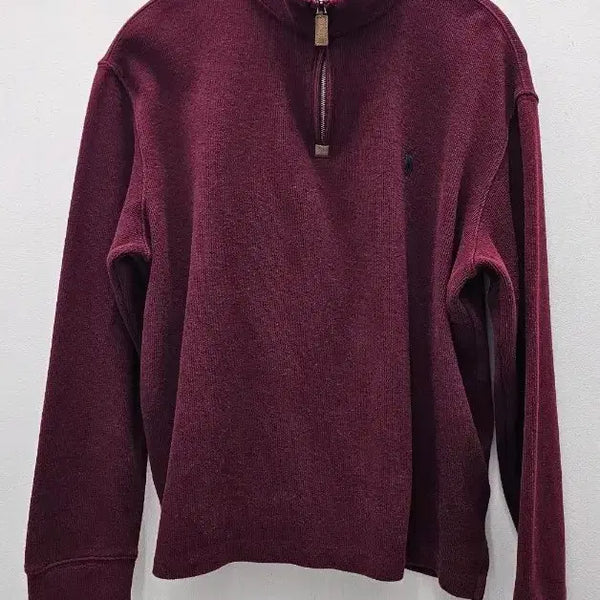 [BUNJANG] Polo Ralph Lauren Burgundy Half-Zip Knit Sweater / 폴로 랄프로렌 버건디 하프집업 니트