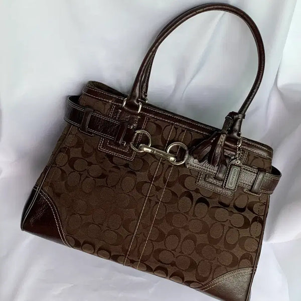 [BUNJANG] Coach Brown Large Shoulder Bag / Coach 브라운 숄더백 라지