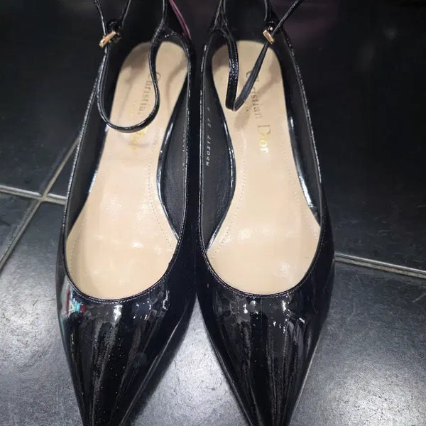 [BUNJANG] Christian Dior Black Patent Leather Stiletto Pumps / 크리스찬 디올 펌프스 힐 블랙