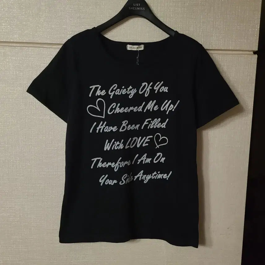 [BUNJANG] Japanese Vintage Heart Lettering T-Shirt / 일본빈티지 하트 레터링 반팔 티셔츠 헤이세이 히메 오네갸루 와투케 y2k