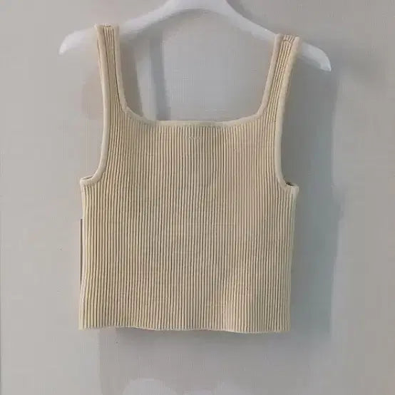 [BUNJANG] System Beige Ribbed Cropped Tank Top / 한섬 시스템  크롭 나시
