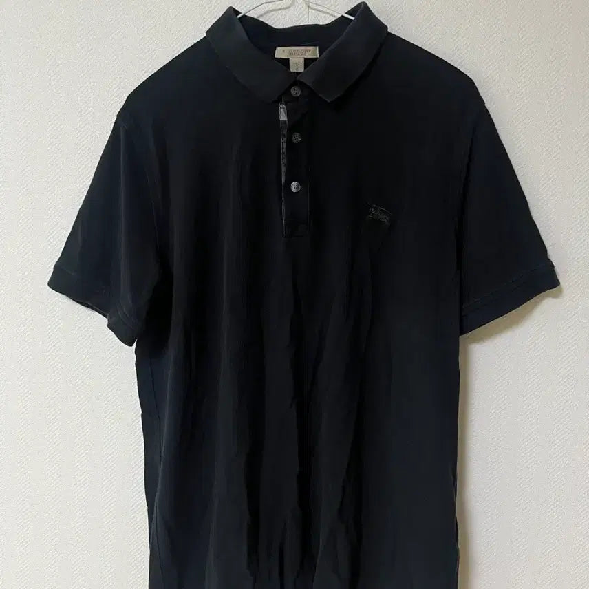 [BUNJANG] Burberry Black Polo Shirt L / 버버리 pk 블랙 카라티 L