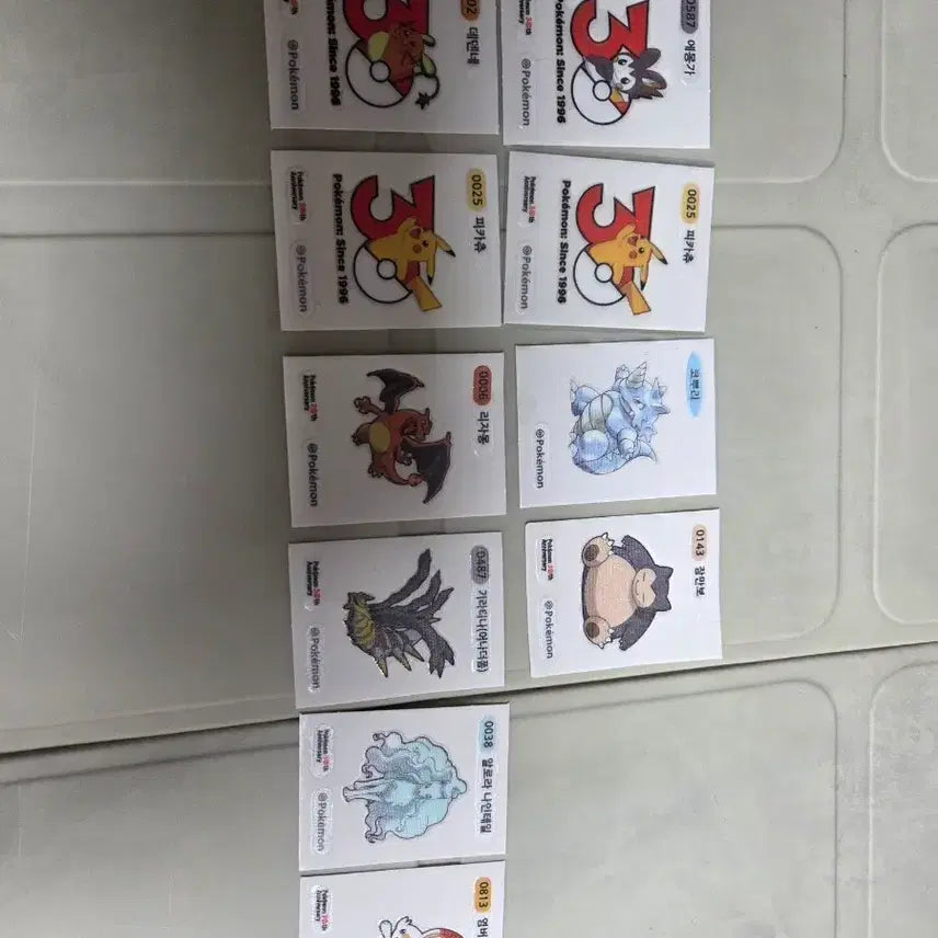 [BUNJANG] Pokemon 30th Anniversary Stickers Bundle Set / 포켓몬 30주년 띠부실 일괄판매