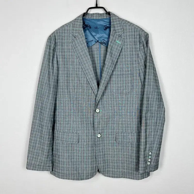 [BUNJANG] JDX Green Check Combo Jacket Blazer Men's L / JDX/체크 콤비 자켓 블레이져 남100 L/라덴