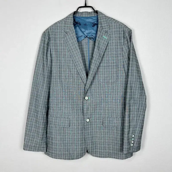 [BUNJANG] JDX Green Check Combo Jacket Blazer Men's L / JDX/체크 콤비 자켓 블레이져 남100 L/라덴